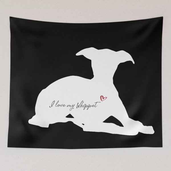 Item preview, I love my Whippet - Dog Silhouette Art designed and sold by EverYouNique.