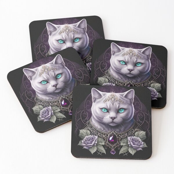 Artikelvorschau, Dark Elegant White British Shorthair entworfen und verkauft von Nocturne  Paws.