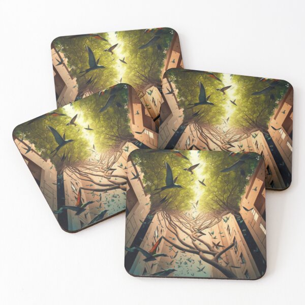 Item preview, Sensation Street Art G-M-Designs flock of birds houses canyon trees designed and sold by G-M-Designs.