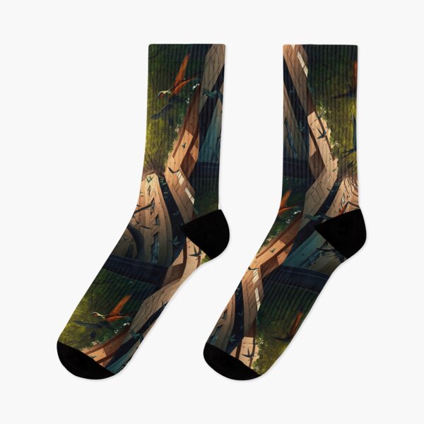 Item preview, Sensation Street Art G-M-Designs flock of birds houses canyon trees designed and sold by G-M-Designs.