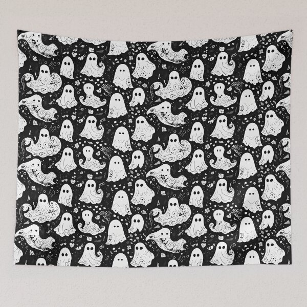 Item preview, Cute ghosts double layered fan pattern designed and sold by AI Creations ⭐⭐⭐⭐⭐.