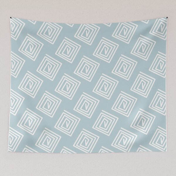 Item preview, Simple white pattern on a gray-blue light background. designed and sold by marinaklykva.