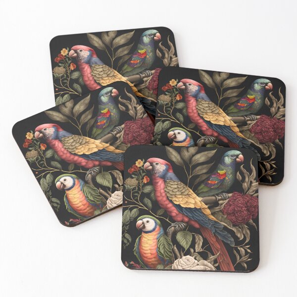 Item preview, Botanical Art, Boho Exotica, Nature garden and bird, Black Art designed and sold by MonkStudio.