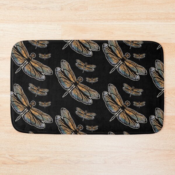 Item preview, colorful dragonflies with golden wings designed and sold by Hennagirl.