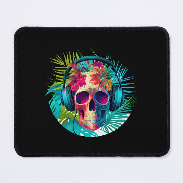 Item preview, Tropical Skull with Headphones designed and sold by FiveIntentions.