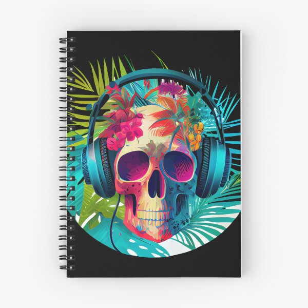 Item preview, Tropical Skull with Headphones designed and sold by FiveIntentions.