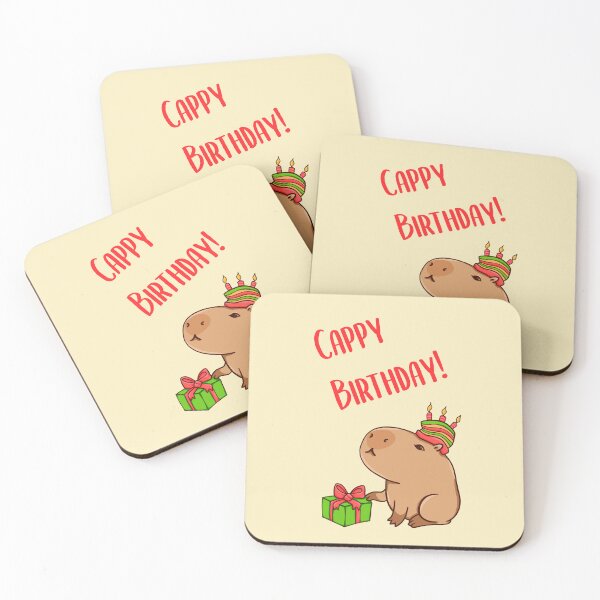 Item preview, Capy Birthday, Cappy birthday, cute capybara Birthday card designed and sold by manydoodles.