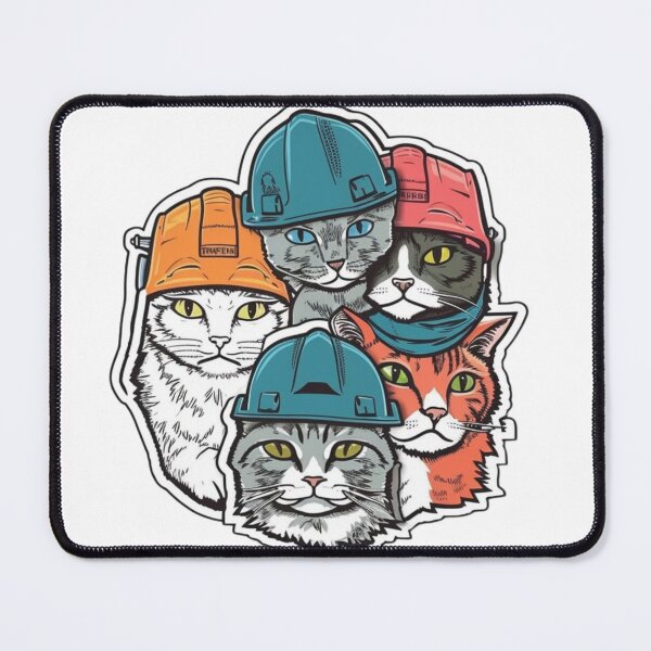 Item preview, Catswithhardhats Sticker designed and sold by asurathunder.
