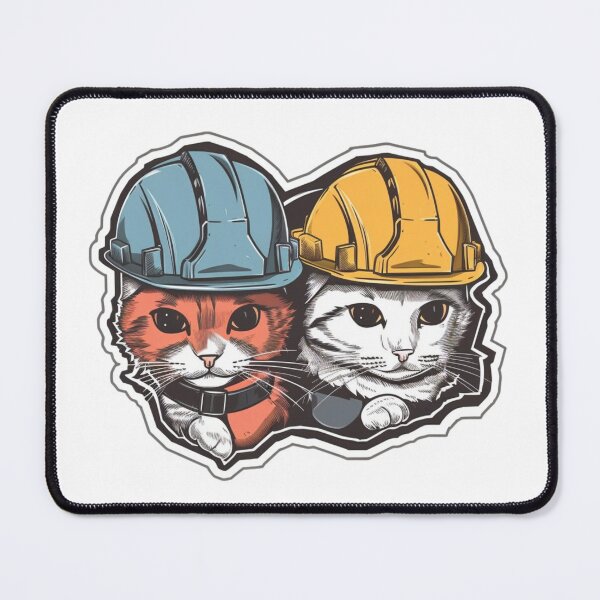 Item preview, Catswithhardhats Sticker designed and sold by asurathunder.