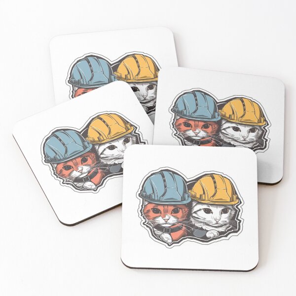 Item preview, Catswithhardhats Sticker designed and sold by asurathunder.