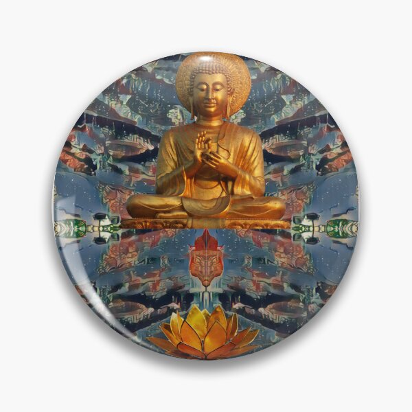 Item preview, Buddha Purnima Golden Buddha Mandala with Zen Lotus designed and sold by GalleryNora.