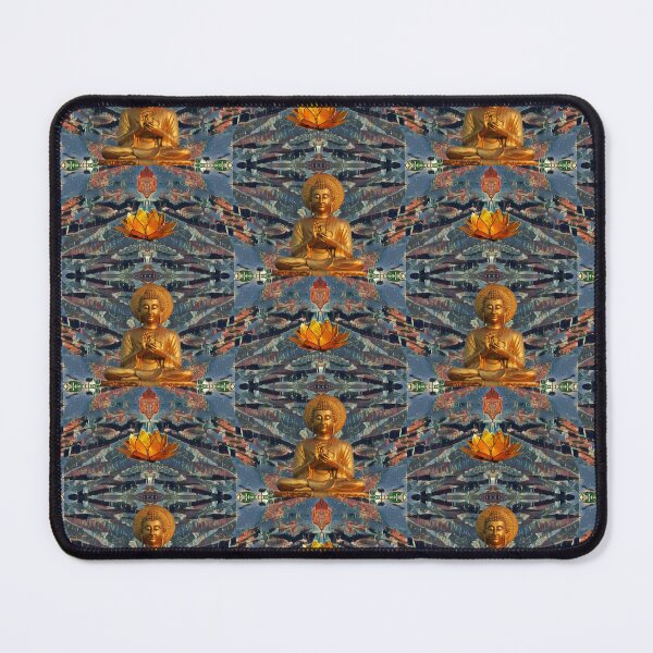 Item preview, Buddha Purnima Golden Buddha Mandala with Zen Lotus designed and sold by GalleryNora.