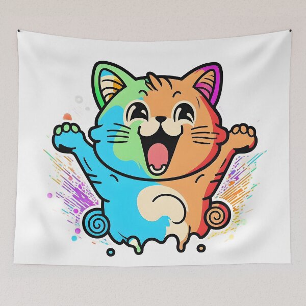 Item preview, Happy cute cat designed and sold by The93TeoShop.
