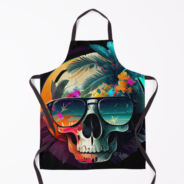 Item preview, Tropical Skull with Sunglasses at Dusk designed and sold by FiveIntentions.