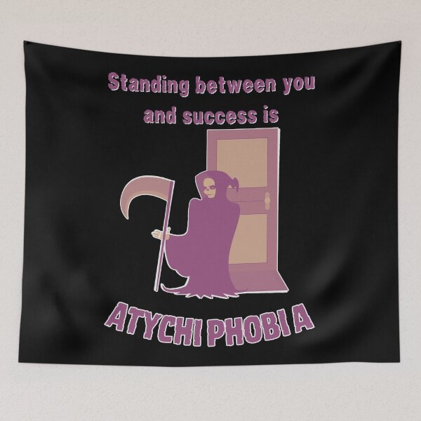 Item preview, Atychiphobia Won't Hold You Back - Grim Reaper Illustration designed and sold by ElLocoMus.