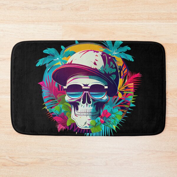 Item preview, Tropical Skull with Sunglasses and Baseball Cap designed and sold by FiveIntentions.