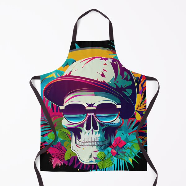 Item preview, Tropical Skull with Sunglasses and Baseball Cap designed and sold by FiveIntentions.
