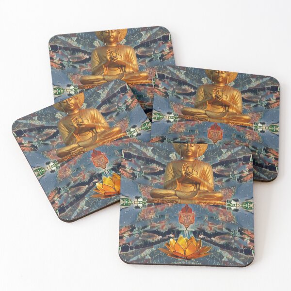 Item preview, Buddha Purnima Golden Buddha Mandala with Zen Lotus designed and sold by GalleryNora.