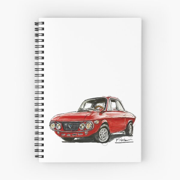 Item preview, Cartoon-style Lancia Fulvia illustration designed and sold by Francohanekom.