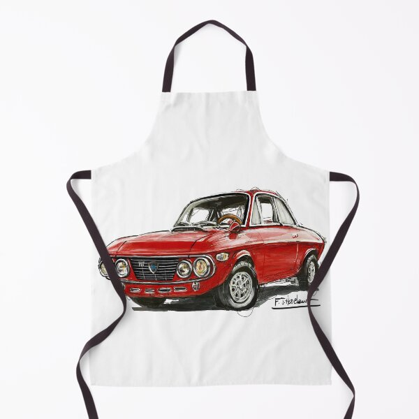 Item preview, Cartoon-style Lancia Fulvia illustration designed and sold by Francohanekom.