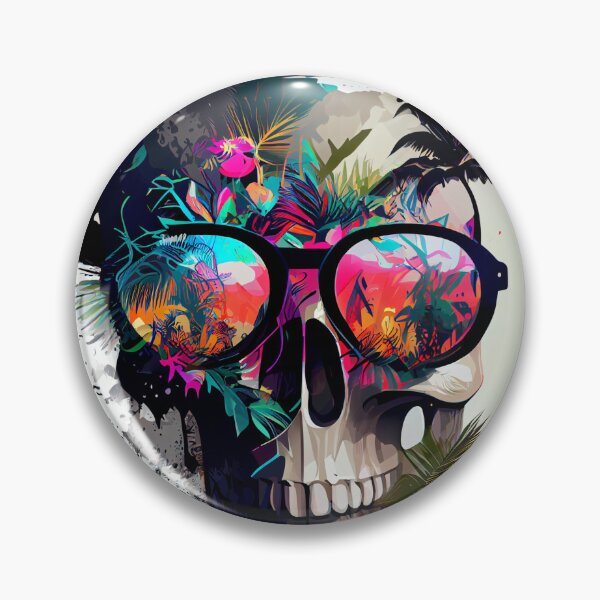 Item preview, Modern Tropical Skull with Sunglasses designed and sold by FiveIntentions.