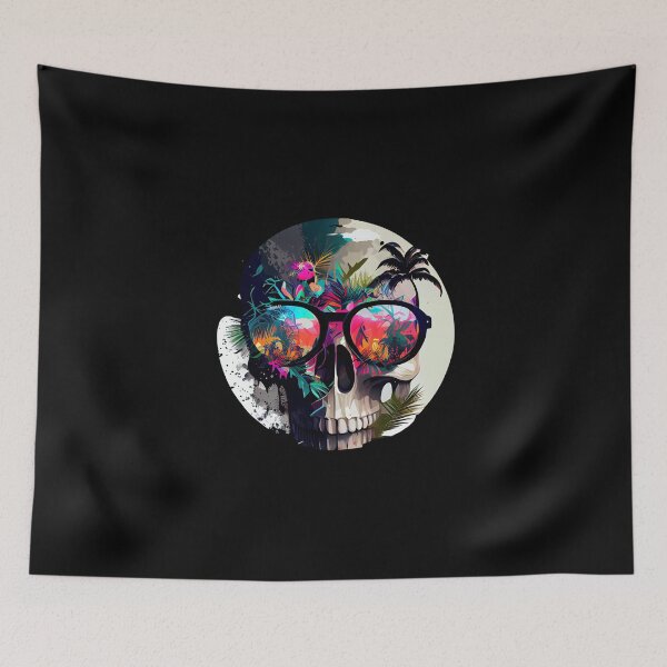 Item preview, Modern Tropical Skull with Sunglasses designed and sold by FiveIntentions.
