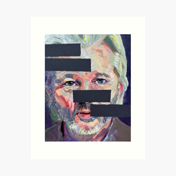 Assange Redacted Art Print