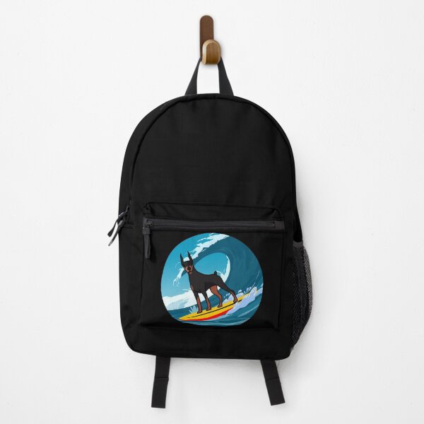 Item preview, Dobermann Owner Dog Surfing Sea Waves designed and sold by CuteDesigns1.