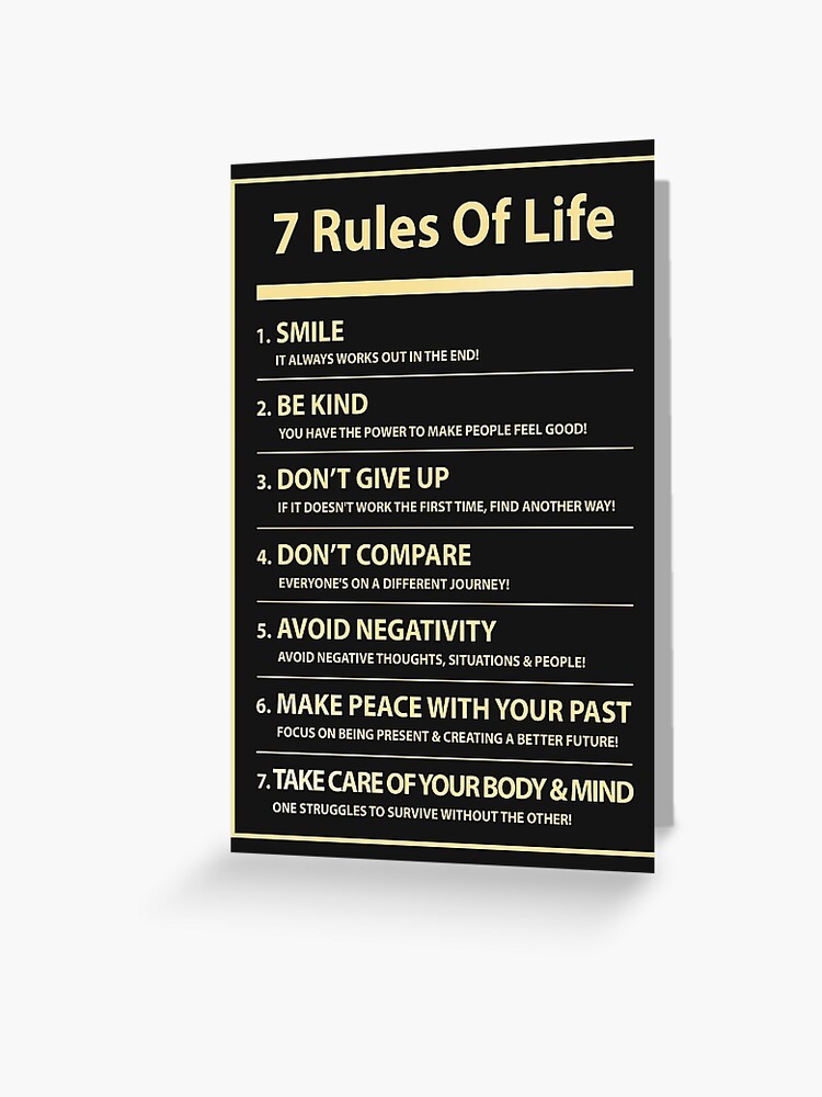 Inspirational Quotes Desk Decor Gifts For Women Best Friend 7 Rules of Life