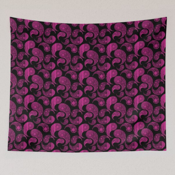 Artikelvorschau, Paisley Vertical Stripes of Stars Magenta on Black Repeat 5748 entworfen und verkauft von Art in My Loft.