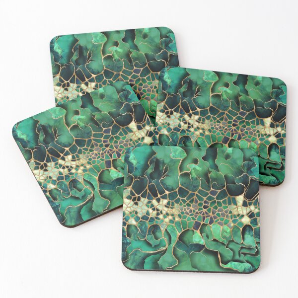 Item preview, Emerald Marble cells abstract art designed and sold by k9printart.