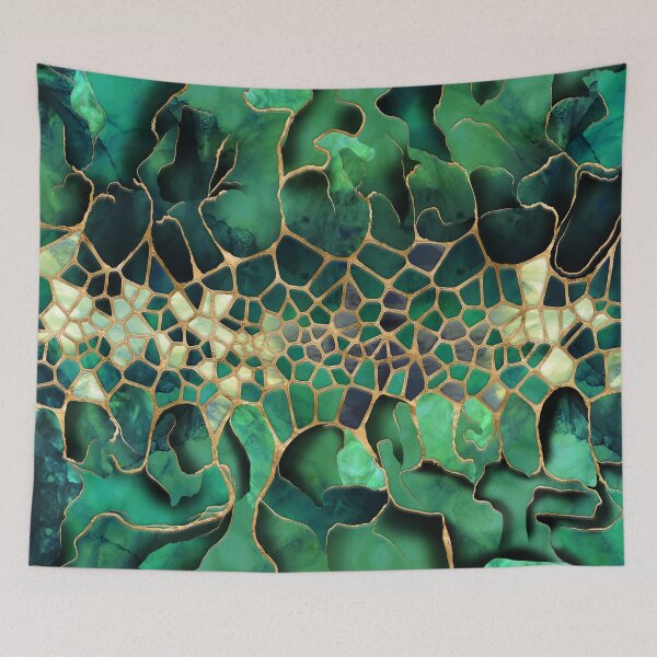 Item preview, Emerald Marble cells abstract art designed and sold by k9printart.