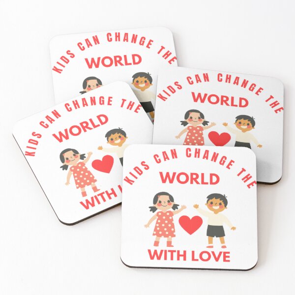 Item preview, Kids Can Change The World With Love - Red Design designed and sold by funkyfreshfinds.