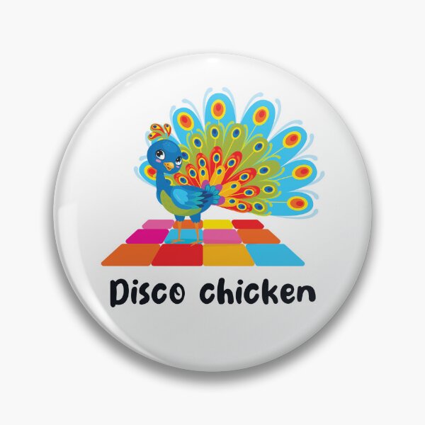 Artikelvorschau, Disco-Huhn, lustiger Pfau (auf hellen Farben) entworfen und verkauft von messy-nessie.