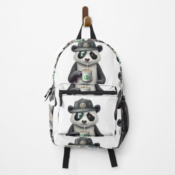 Item preview, Panda Loves Coffee and Bitcoin designed and sold by Pixel4Art.