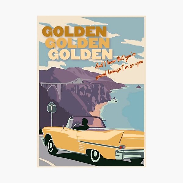 Item preview, Retro - Harry Styles - Golden - Poster  designed and sold by Neverlnd  Treasures.
