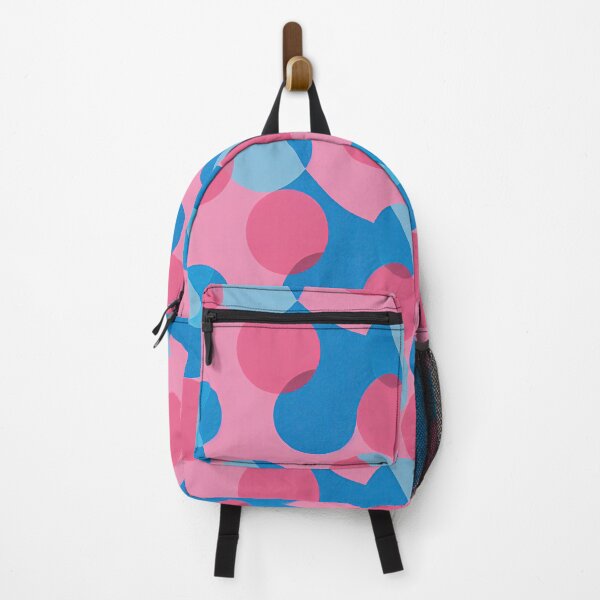 Item preview, Toy Room Bubblegum Pink and Bue circles on a pink background designed and sold by TheTrendsDesk.