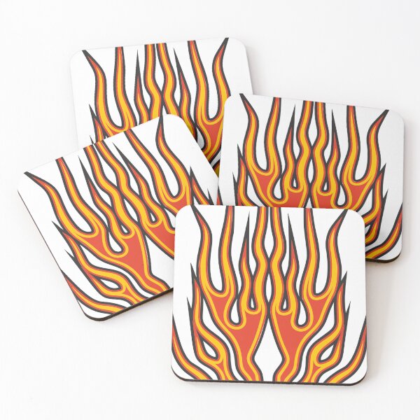 Item preview, Red Hot Rod Flames designed and sold by Sameart ⭐⭐⭐⭐⭐.