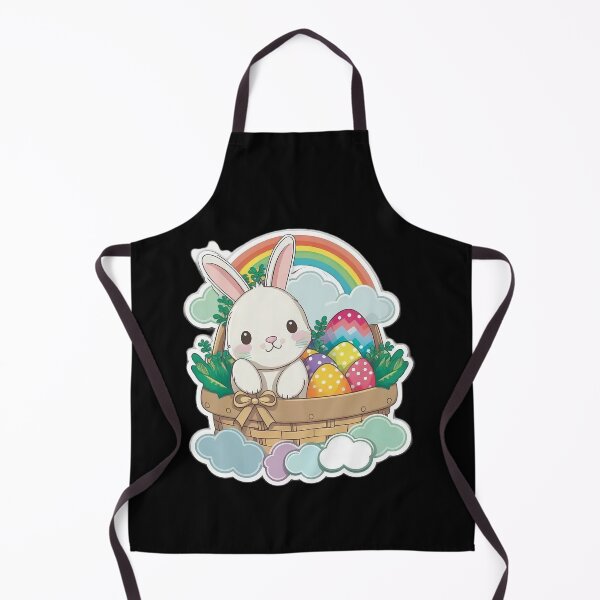 Artikelvorschau, Easter Bunny Delivering a Basket of Rainbow Easter Eggs entworfen und verkauft von Cheeeeky.
