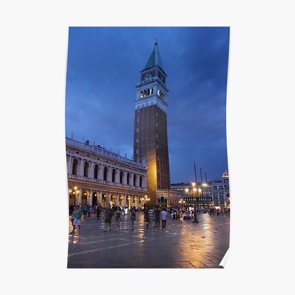 Италия, Венеция, башня, Площадь Святого Марка - Italy, Venice, Tower, St. Mark's Square Poster