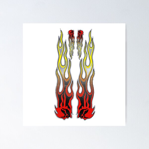 Item preview, Red Hot Rod Flames designed and sold by Sameart ⭐⭐⭐⭐⭐.