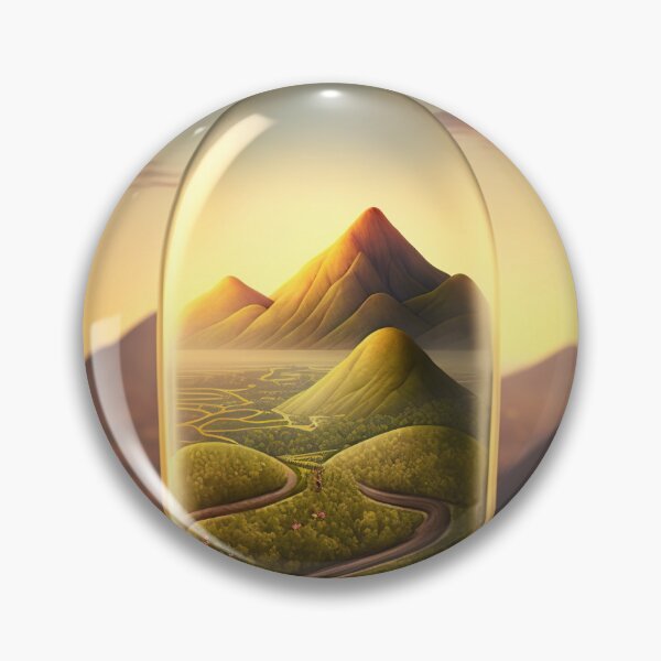 Item preview, Country landscape, mountains, roads, artwork in a glass bottle 13 designed and sold by jetaiart.
