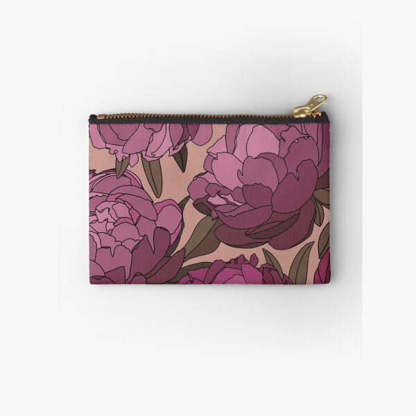 Item preview, The velvet and pink peonies in a lovely pattern on a pale pink background designed and sold by marina63.