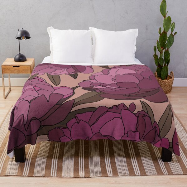 Item preview, The velvet and pink peonies in a lovely pattern on a pale pink background designed and sold by marina63.