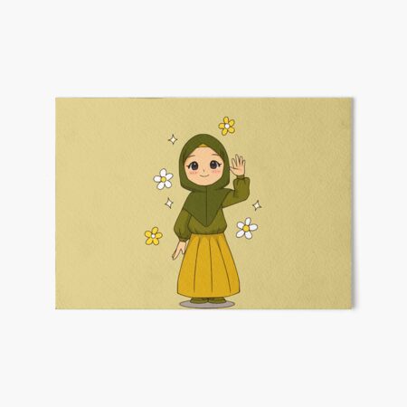 cute muslim girl Art Board Print for Sale by muslim-ah