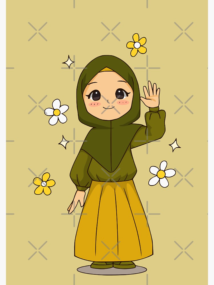 cute muslim girl Sticker for Sale by muslim-ah