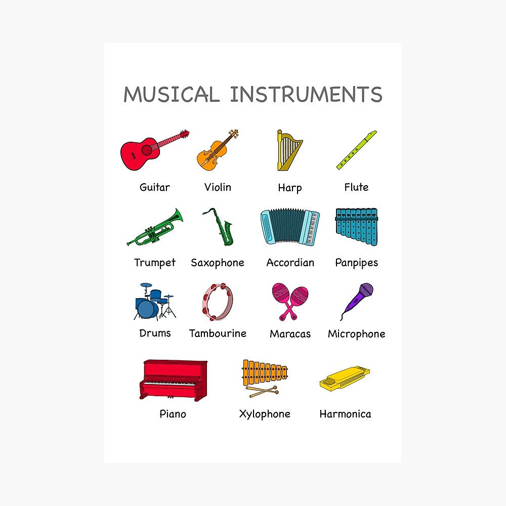 Music Educational - Instruments with Visualisation Poster