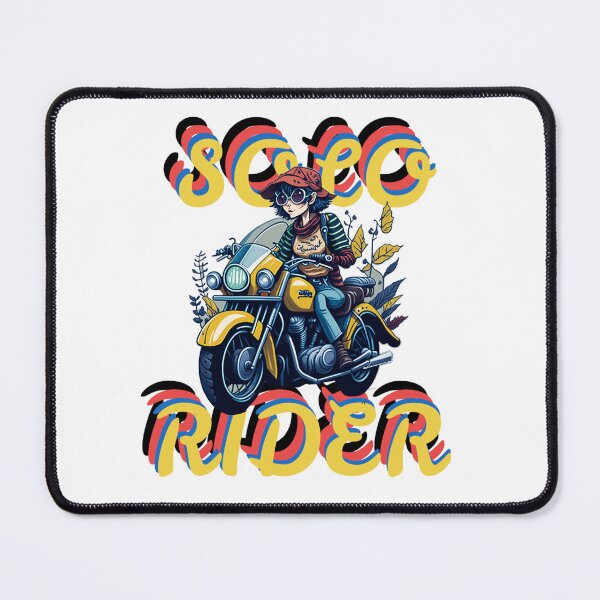 Item preview, Hit the Open Road with Our Solo Rider Cartoon Motorcycle Girl designed and sold by Digitlartmaster.