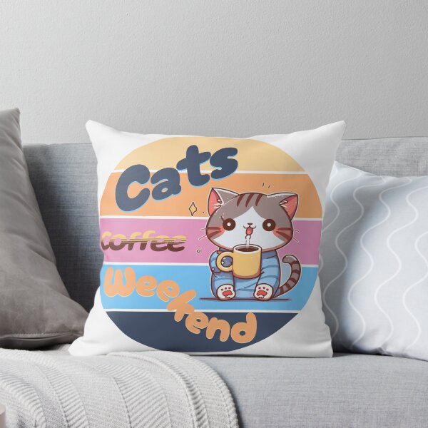 Aperçu de l'œuvre Cats coffee weekend Cute Design V1 créée et vendue par Family Journey with God.