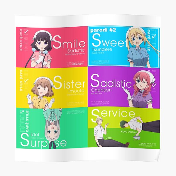 Blend S Intro Poster By Krsteele1 Redbubble